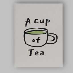 Rustic Hand Drawn Cup Of Tea Illustration Canvas Wall Art Print Decor Picture Ready To Hang - thumbnail 1