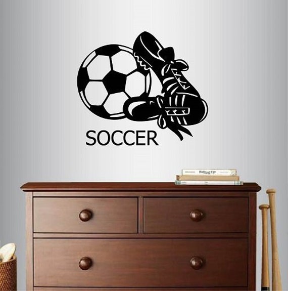 In-Style Decals Wall Vinyl Decal Home Decor Sticker Soccer Cleats Ball Sports Boy Girl Kids Room Removable Stylish Mural Unique Design 336 - image 1