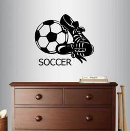 In-Style Decals Wall Vinyl Decal Home Decor Sticker Soccer Cleats Ball Sports Boy Girl Kids Room Removable Stylish Mural Unique Design 336 - thumbnail 1