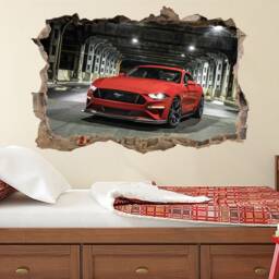 Ford Mustang Decal Vinyl Sticker Wall Decal Art Print Sportcar Supercar Racing Car Large Sticker - thumbnail 2