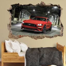 Ford Mustang Decal Vinyl Sticker Wall Decal Art Print Sportcar Supercar Racing Car Large Sticker - thumbnail 4