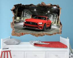 Ford Mustang Decal Vinyl Sticker Wall Decal Art Print Sportcar Supercar Racing Car Large Sticker - thumbnail 1