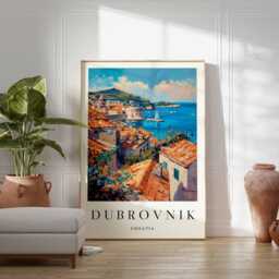 Dubrovnik Croatia Print Old Town, Adriatic Coast Wall Art - thumbnail 2