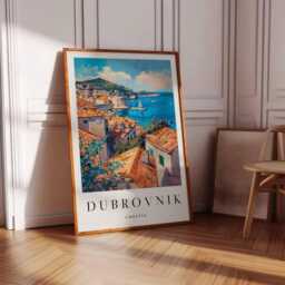 Dubrovnik Croatia Print Old Town, Adriatic Coast Wall Art - thumbnail 3