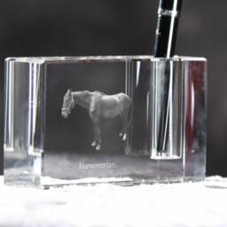 Hanoverian , Crystal Pen Holder With Horse, Souvenir, Decoration, Limited Edition, Collection - thumbnail 3