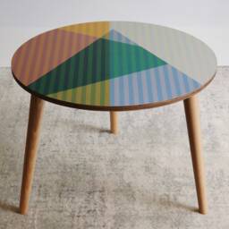 Custom Round Side Table - Scandi Japandi Style, Hairpin Legs - thumbnail 3