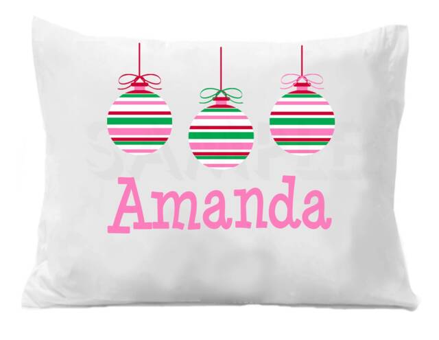 Ornament Christmas Personalized Pillow Case , Ornaments Boys Or Girls - image 1