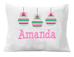 Ornament Christmas Personalized Pillow Case , Ornaments Boys Or Girls