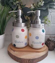 Various Emma Bridgewater Inspired Kilner Soap Dispenser Kitchen Set/Bathroom Set. Available With Or Without Bamboo Stand. Dispenser - thumbnail 1