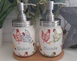 Various Emma Bridgewater Inspired Kilner Soap Dispenser Kitchen Set/Bathroom Set. Available With Or Without Bamboo Stand. Dispenser - thumbnail 2