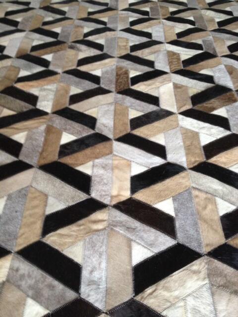 Patchwork Cowhide Rug - Cafayate 6 - Vertical Pattern 5' X 7' - image 1