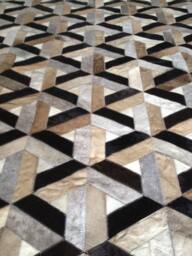Patchwork Cowhide Rug - Cafayate 6 - Vertical Pattern 5' X 7'