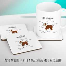 Anatomy Of A English Bulldog Funny Gift For Him Or Her Cushion Pillow Bedroom Decor Cs414 - thumbnail 3