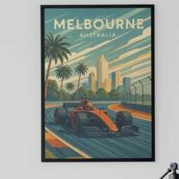 Melbourne Grand Prix Poster - Vintage Formula One Art Print - thumbnail 3