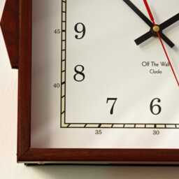 Wooden Wall Clock - New 33cm Handmade Upcycled Red Large Country Unique Gift Off The Clocks - thumbnail 4