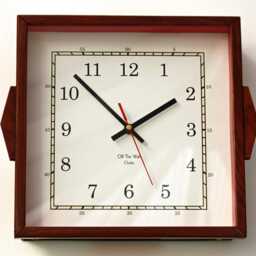 Wooden Wall Clock - New 33cm Handmade Upcycled Red Large Country Unique Gift Off The Clocks - thumbnail 2