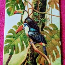 "Toucan Bird Ceramic Wall Art Tile, 8"" By 12" - thumbnail 2