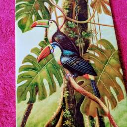 "Toucan Bird Ceramic Wall Art Tile, 8"" By 12" - thumbnail 3