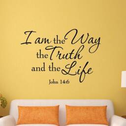 I Am The Way Truth & Life John 146 Wall Decal Bible Art Quotes Christian Home Decor Vwaq-780 - thumbnail 2
