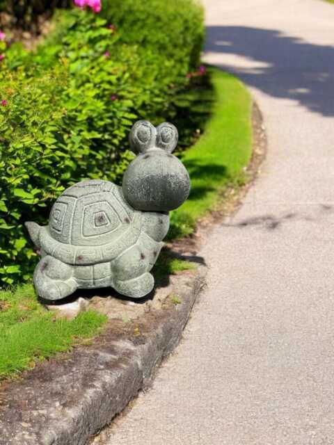 Resin Stone Effect Tortoise Garden Decoration Ornament - image 1