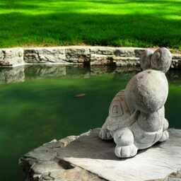 Resin Stone Effect Tortoise Garden Decoration Ornament - thumbnail 4