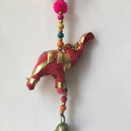 Handmade Rajasthani Beaded Garland Boho Indian Door Hanging Decor - 5 Piece - thumbnail 3
