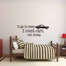 Cars Not Sheep Wall Decal Boy's Nursery Car Decor P133 - thumbnail 2