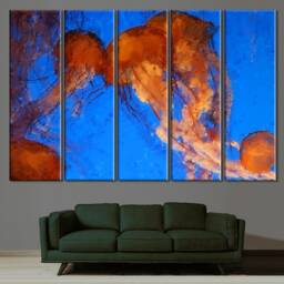 Jellyfish Canvas Print Ocean Life Wall Art - thumbnail 3