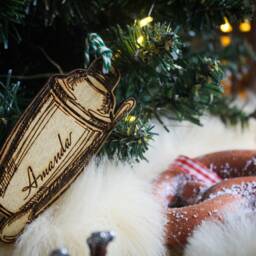 Personalised Cocktail Shaker Christmas Ornament Cocktails Bartender Mixologist Custom Bauble Engraved Wooden Tree Decoration - thumbnail 3