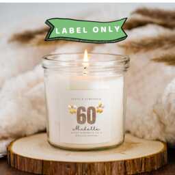 Sister 60Th Birthday Candle Sticker Stickers Label Labels Sisters - thumbnail 3
