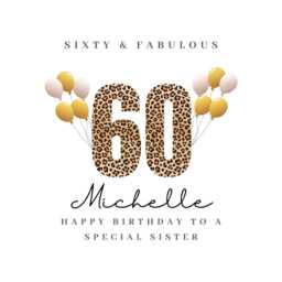 Sister 60Th Birthday Candle Sticker Stickers Label Labels Sisters - thumbnail 4