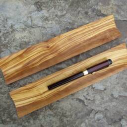 Pen Tray Olive Wood Penholder Wooden Shelf Case Alentejoazul Office Desk Storage , Present For Men, Wooden Natural Portugal - thumbnail 4