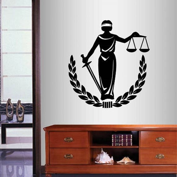 In-Style Decals Wall Vinyl Decal Home Decor Art Sticker Lady Justice Symbol Law Woman Office Class Room Removable Mural Design 674 - image 1