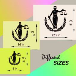 In-Style Decals Wall Vinyl Decal Home Decor Art Sticker Lady Justice Symbol Law Woman Office Class Room Removable Mural Design 674 - thumbnail 2