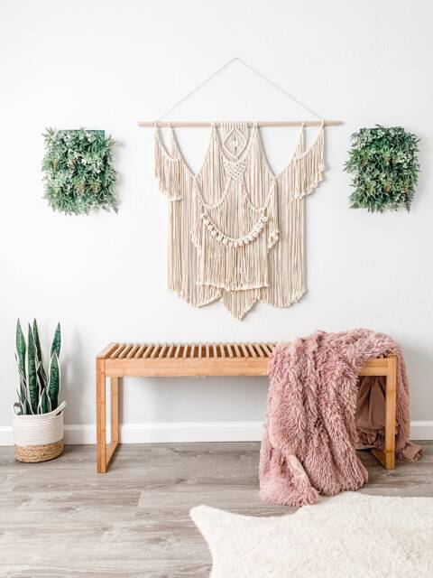 Large Macrame Wall Hanging/Bohemian Boho Decor Fiber Art Layered - image 1