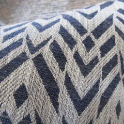 Designer Pillow Cover, Arwtex, Navy Blue - thumbnail 3