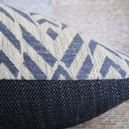 Designer Pillow Cover, Arwtex, Navy Blue - thumbnail 4