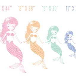 Mermaid Wall Decal - Kids Room Decal, Nursery Decor, Art, Mermaid - thumbnail 3