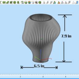 Pleated Lampshade - 3D Printed Adapted To E27/E26 Lamp Holder Retro Style - thumbnail 4