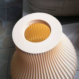 Pleated Lampshade - 3D Printed Adapted To E27/E26 Lamp Holder Retro Style - thumbnail 1