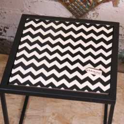 Chinta Modern Black Square Nesting Side Tables - thumbnail 4