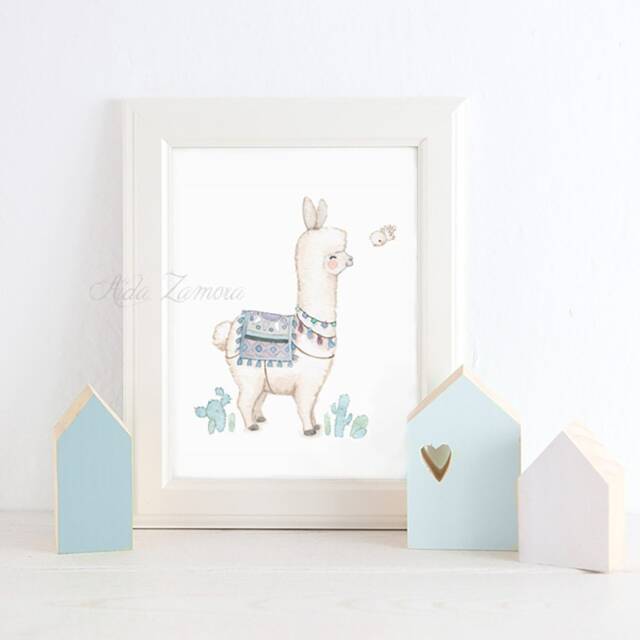 Alpaca Wall Art, Llamas Girls Print, Alpacas Llamas & Alpacas, For Boys, Alpaca Decor, Aida Zamora - image 1