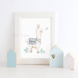 Alpaca Wall Art, Llamas Girls Print, Alpacas Llamas & Alpacas, For Boys, Alpaca Decor, Aida Zamora - thumbnail 1