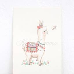 Alpaca Wall Art, Llamas Girls Print, Alpacas Llamas & Alpacas, For Boys, Alpaca Decor, Aida Zamora - thumbnail 2