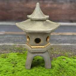 Asian Pagoda Statue Traditional Zen Art Sculpture Concrete Figure Stone Feng Shui Decor Handmade Yard Accent Outdoor Temple Ornament - thumbnail 3