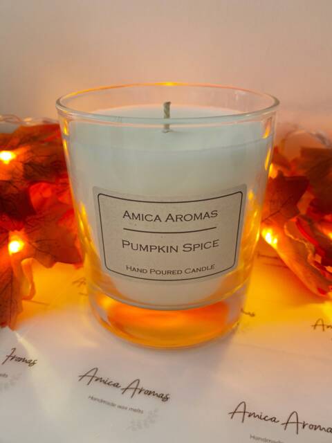Pumpkin Spice - Candle -Gift Ideas -Highly Scented Christmas Birthday Gifts For Her Luxury New Home Handmade Soy Wax Teacher - image 1