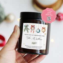 Christmas Gift For Family Friends Couples Neighbor - Personalized Candle School Mums in Laws Cousin - thumbnail 1