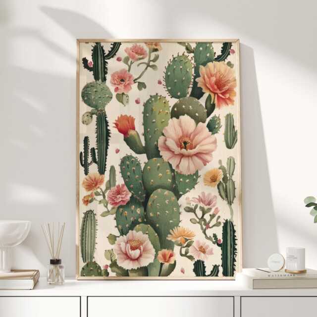 Cactus Print, Mexican Art, Decor, Painting, Wall Art Print - image 1