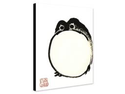Fat Frog Japanese Art Print By Hoji - Framed Or Rolled Canvas - thumbnail 1