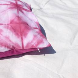 Pink Tie Dye Pillow Cover 20 X Inch Size, Pillowcase, Boho Throw Cover, Decorative Pillows - thumbnail 3